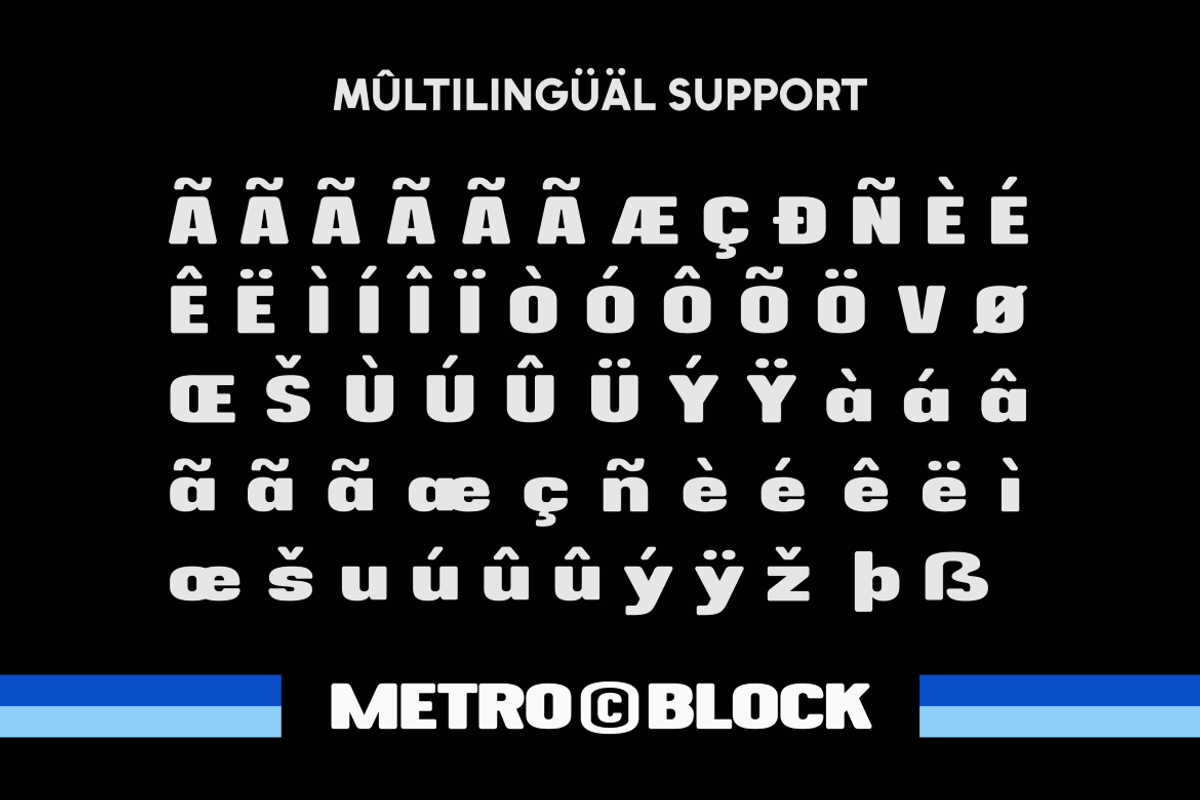 Metro Block - Sans Serif Display Fon, a Sans Serif Font by Studio Moara (Photo 2 of 7)