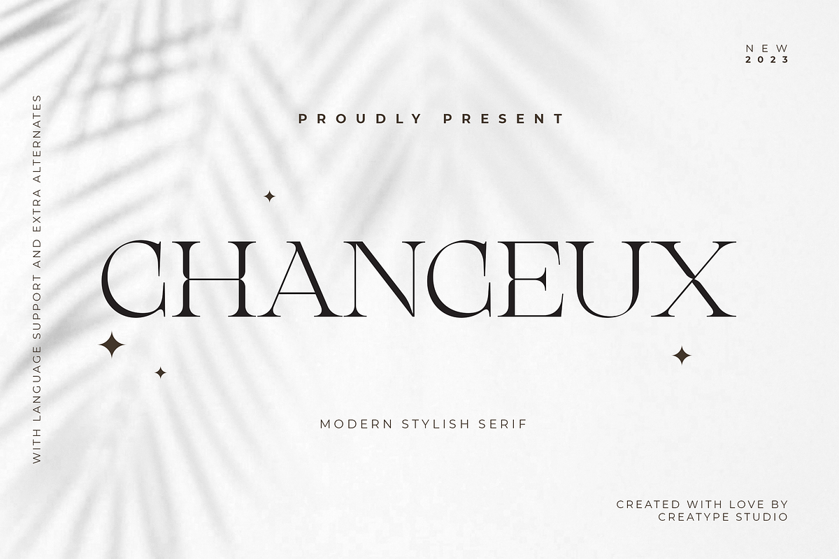 Chanceux Modern Stylish Serif, a Serif Font by Creatype Studio (Photo 1 of 10)