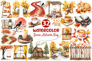 Serene Autumn Day Clipart, an Illustration by Dream Creation (Thumbnail 1 of 4)
