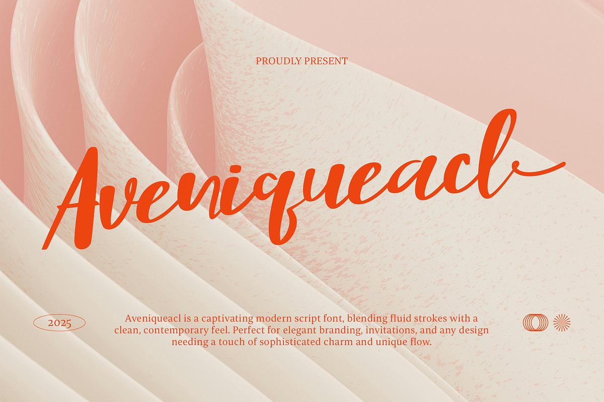 Aveniqueacl - Modern Script Typeface, a Font by Indotype Foundry (Photo 1 of 10)