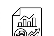 32 Accounting Bookkeeping Icon Set, an Outline Icon by adenpinkstore (Thumbnail 11 of 15)