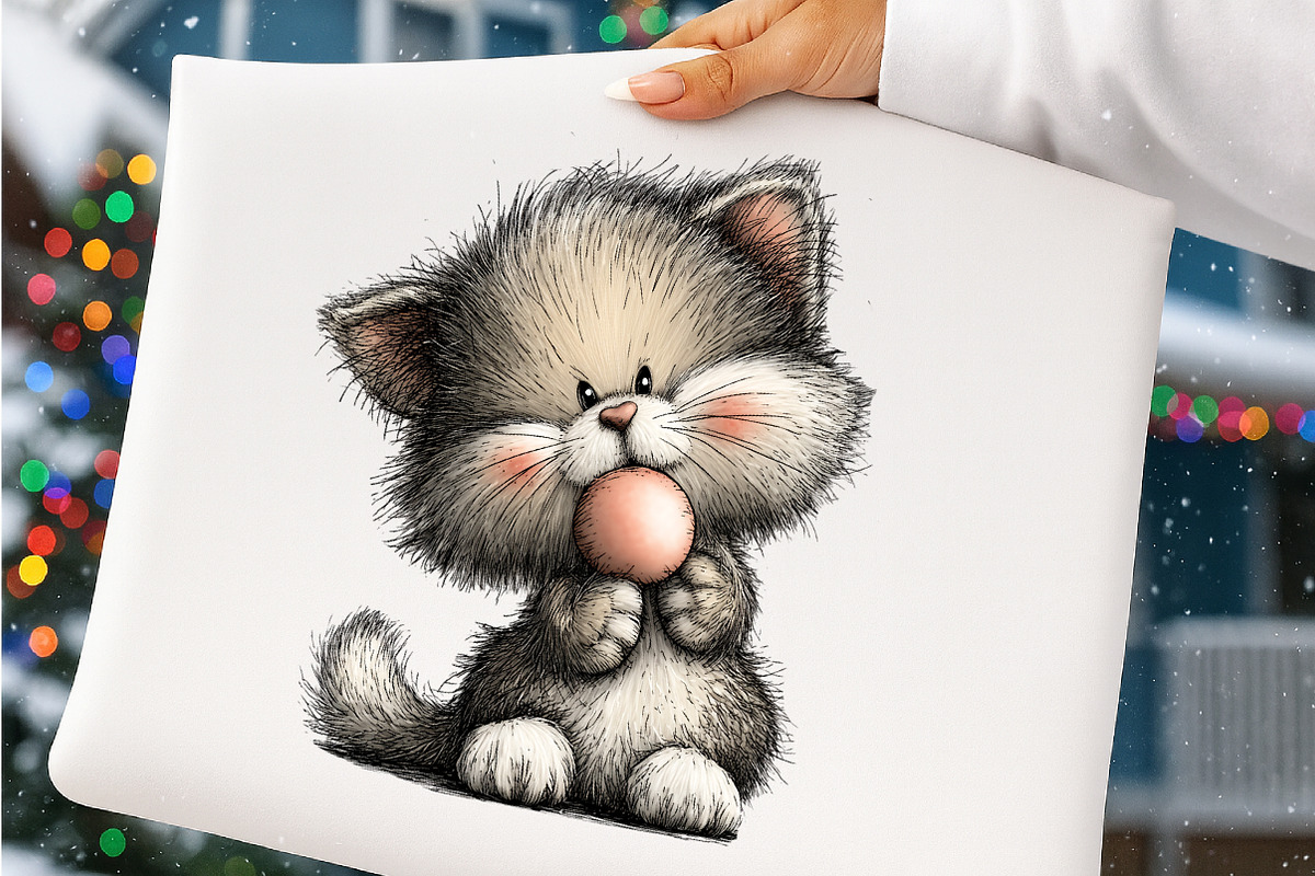 Whimsical Kitten Clipart Bundle, an Illustration by SinaCreation (Photo 4 of 7)