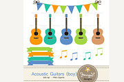 Guitar Boy Digital Paper & Clipart, a Pattern Graphic by JennyL Designs (Thumbnail 2 of 5)