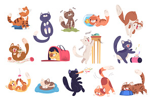 Adorable playing kitties. Funny cat, an Animal Illustration by Stock-Smart-Start