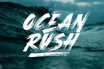 Ocean Rush - Font, a Script Font by The Branded Quotes