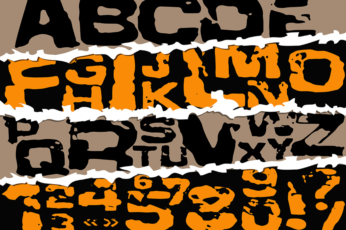 Grunge Stamp Formal Font preview 2