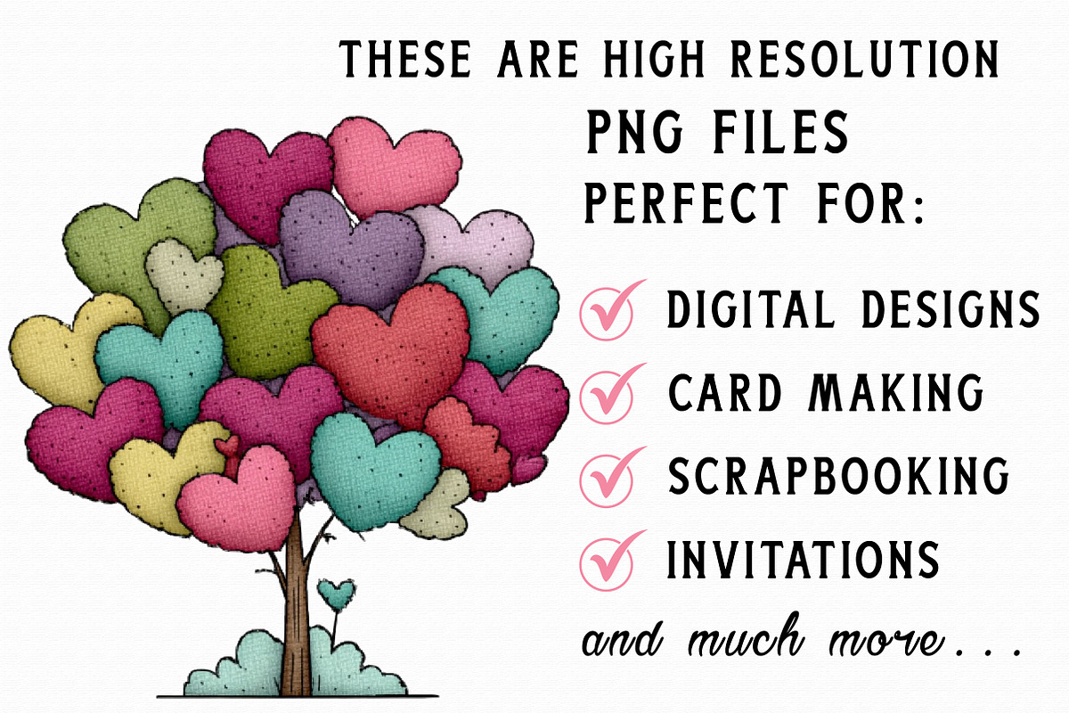 Whimsical Valentines Day Heart Tree, an Illustration by Libby Wishes (Photo 4 of 7)