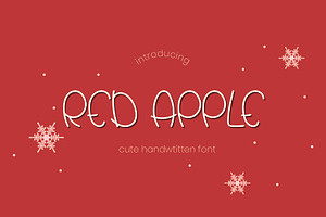 PGR Red Apple - Handwritten Font