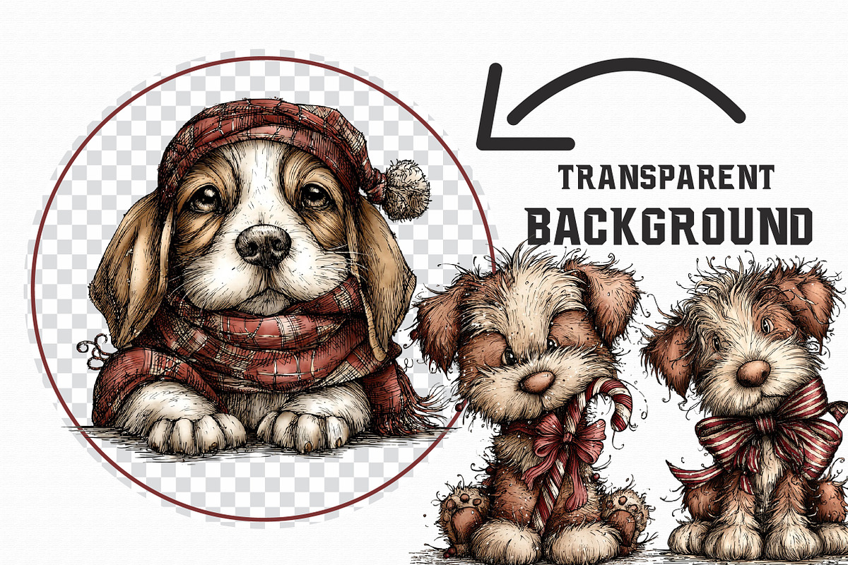 Festive Dog Winter Clipart, an Illustration by Libby Wishes (Photo 7 of 8)