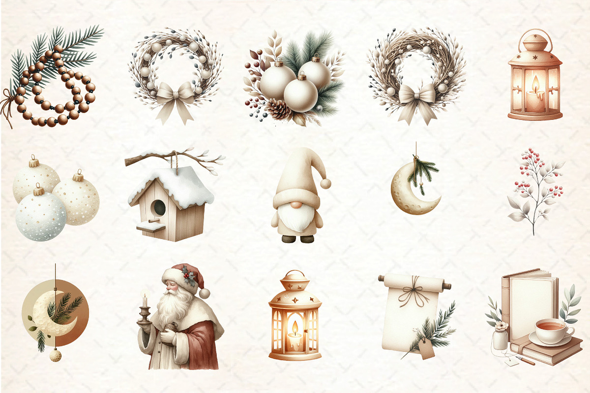 Nordic Christmas Clipart, an Illustration by DreamCafeArt (Photo 2 of 6)