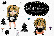 Amy in Wonderforest - hand drawn set, a Decorative Illustration by Satika (Thumbnail 4 of 15)