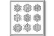 Set of Vector Snowflakes, a Decorative Illustration by FineArtStudio (Thumbnail 3 of 3)