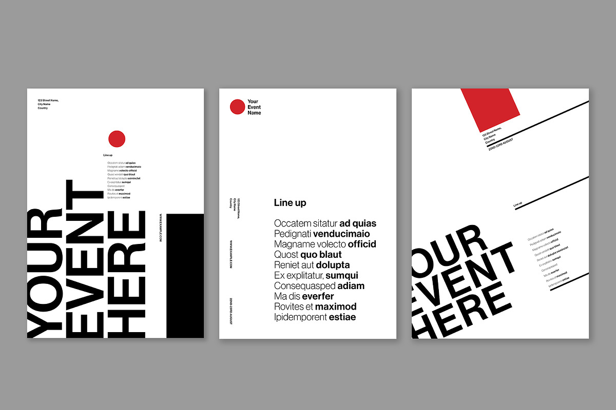 Typographic Minimal Poster Layout, a Poster Template by wavebreak