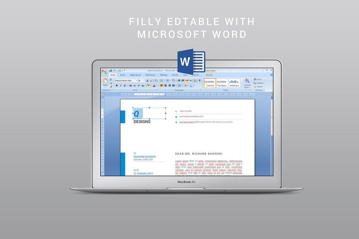 Modern Letterhead, a Stationery Template by Mr-Template (Photo 7 of 7)