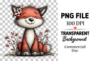 Whimsical Spring Animals Clipart Png, an Illustration by Watercolor design (Thumbnail 5 of 6)
