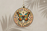 New Creation Butterfly Ornament SVG, a Seasonal Illustration by CrexoraLab (Thumbnail 3 of 3)