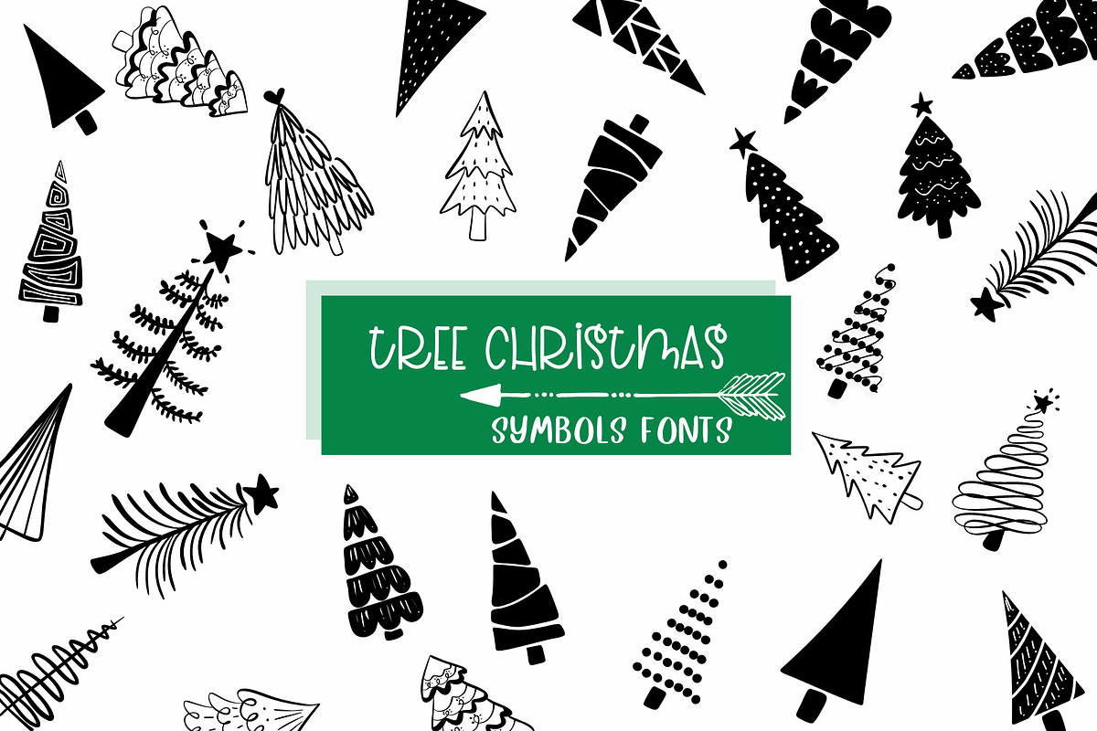 Tree Christmas| Symbols Fonts, a Symbol Font by Sirinart (Photo 2 of 12)