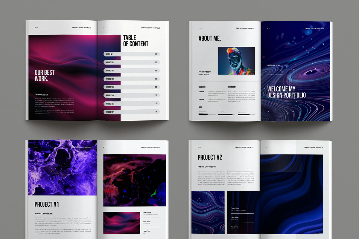 Colorful Portfolio Layout Template, a Brochure Template by Seeing-art (Photo 8 of 9)