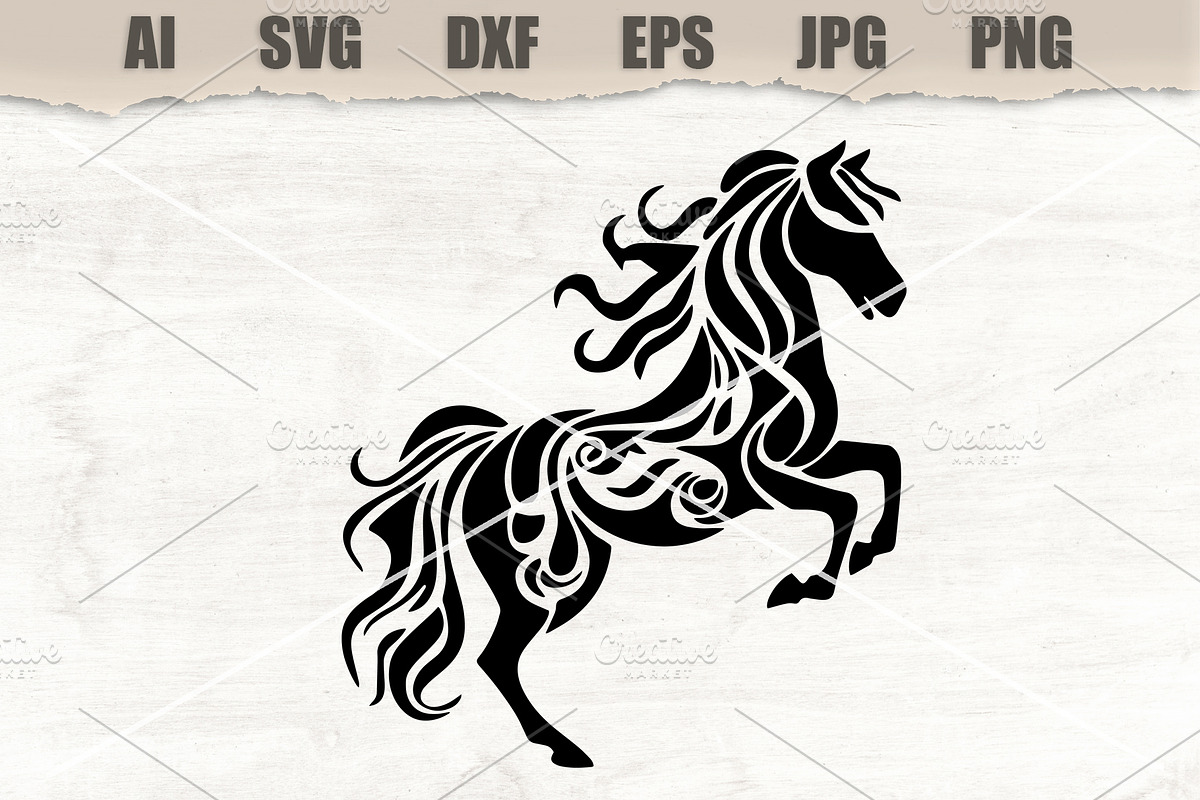 Stencil Horse, an Animal Illustration by MARYCRAFTIRIA (Photo 1 of 3)