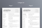 microsoft word resume CV template, a Resume Template by Halfcircle (Thumbnail 2 of 3)