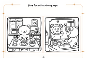 Cozy Bear Coloring Pages, an Animal Illustration by Coco Bloom (Thumbnail 2 of 5)