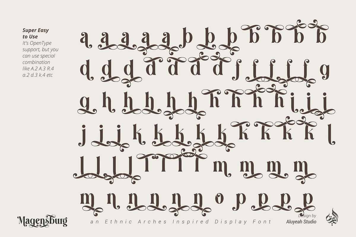 Magensburg | Modern Display Font, a Font by Aluyeah Studio (Photo 16 of 17)