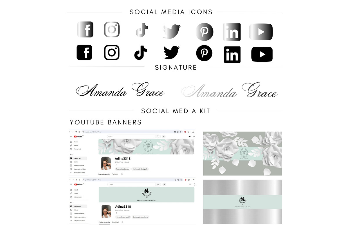 Canva Silver & Neutrals Brand Kit, a Branding & Logo Template by CopertiniStudio (Photo 5 of 9)