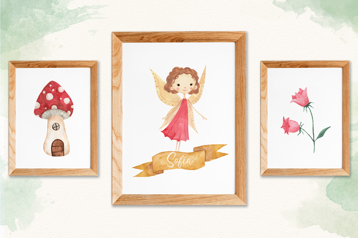 Garden Fairies Watercolor Clipart, an Illustration by LeMagiqueBoutique (Photo 5 of 6)