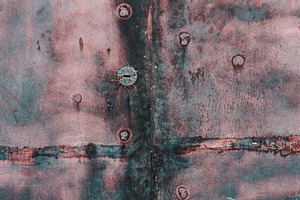 Rusty black door, grunge background