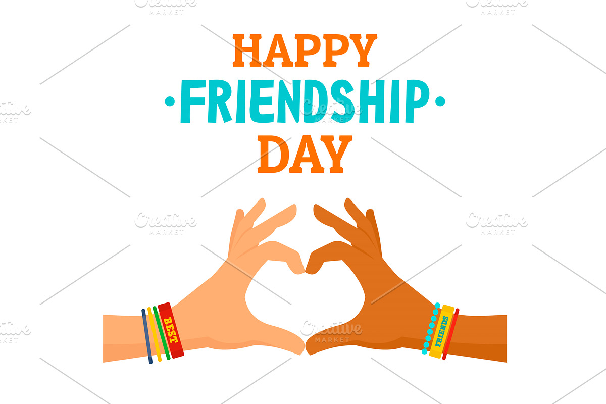 Friendship day concept background, a Person Illustration by Ylivdesign