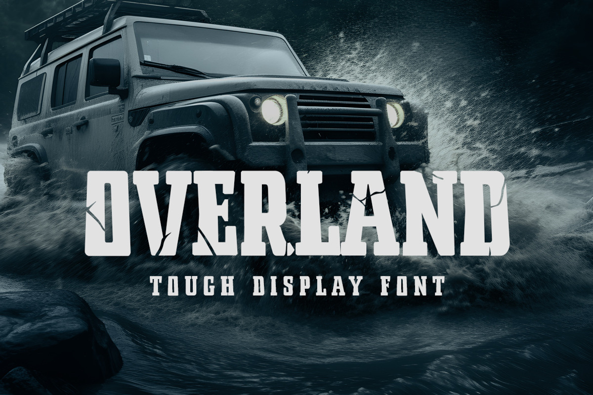 Overland Display Font, a Slab Serif Font by vatesdesign (Photo 1 of 5)