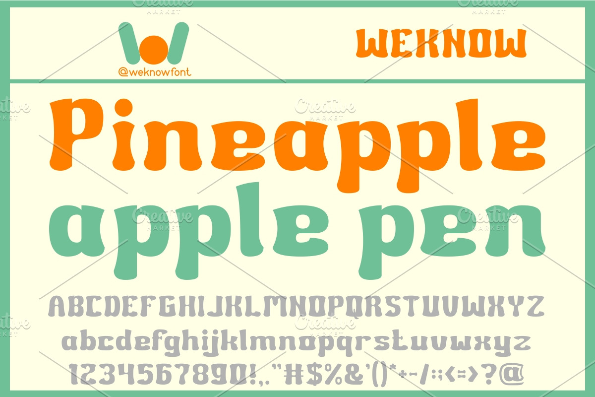 Apple to apple font, a Font by weknow (Photo 4 of 5)