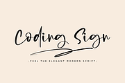 Coding Sign a Modern Bounce Script, a Script Font by Haksen (Thumbnail 1 of 7)