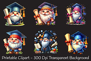 Graduation Gnome Clipart, an Illustration by RobertsArt (Thumbnail 4 of 7)