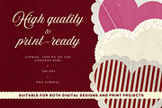 Vintage Valentine Hearts Mini Set, an Object Graphic by Design Alchemy Studio (Thumbnail 3 of 6)
