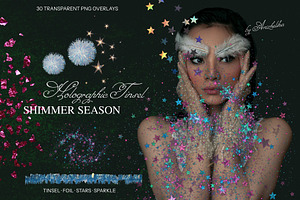 Shimmer Season: Holographic Tinsel, a Texture Graphic by Anzhelika