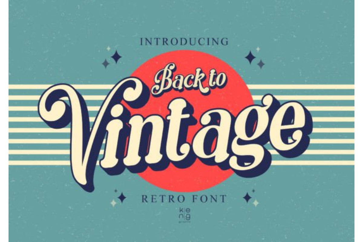 Back To Vintage | Retro Vintage Font, a Script Font by Akrinity Digital (Photo 1 of 5)