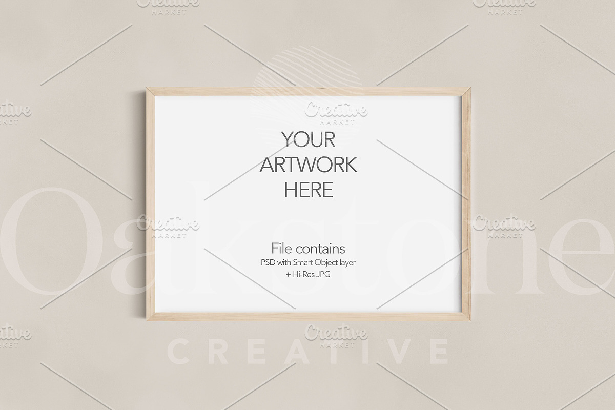 Landscape Wood Frame Mockup, a Household Mockup by OakstoneCreative (Photo 5 of 5)