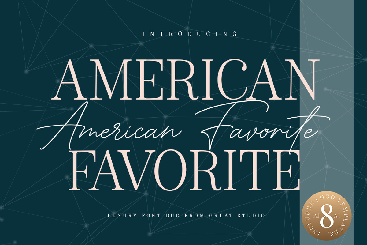 American Favorite Font Duo + Logo, a Sans Serif Font by Mulkan Nazir (Photo 1 of 13)