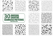 Seamless trendy monochrome patterns, a Pattern Graphic by ExpressShop (Thumbnail 1 of 5)