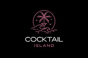 Cocktail Bar Island Logo, a Branding & Logo Template by Buqancreative (Thumbnail 1 of 4)