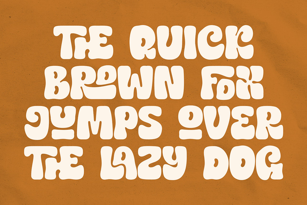 Thekaty Nianders Groovy Display Font, a Handwritten Font by Cruzine (Photo 2 of 8)