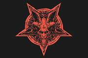 Satan head and pentagram, a Decorative Illustration by daver2002ua (Thumbnail 1 of 2)