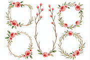 Rustic Floral Geometric Frame Bundle, an Illustration by musafir_fashion (Thumbnail 10 of 14)