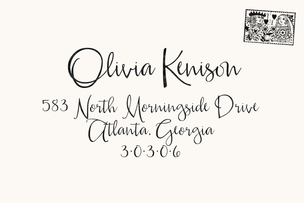 Alouette Modern Calligraphy Font preview 4