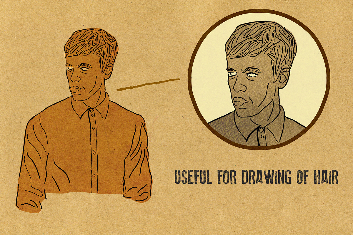 Shaky inks - brushes for Illustrator, a Brush Add-On by Guerillacraft (Photo 4 of 5)