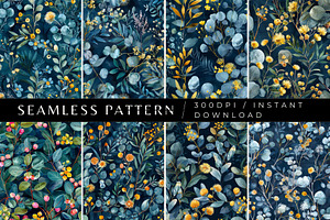 8 Australian Native Plants Patterns