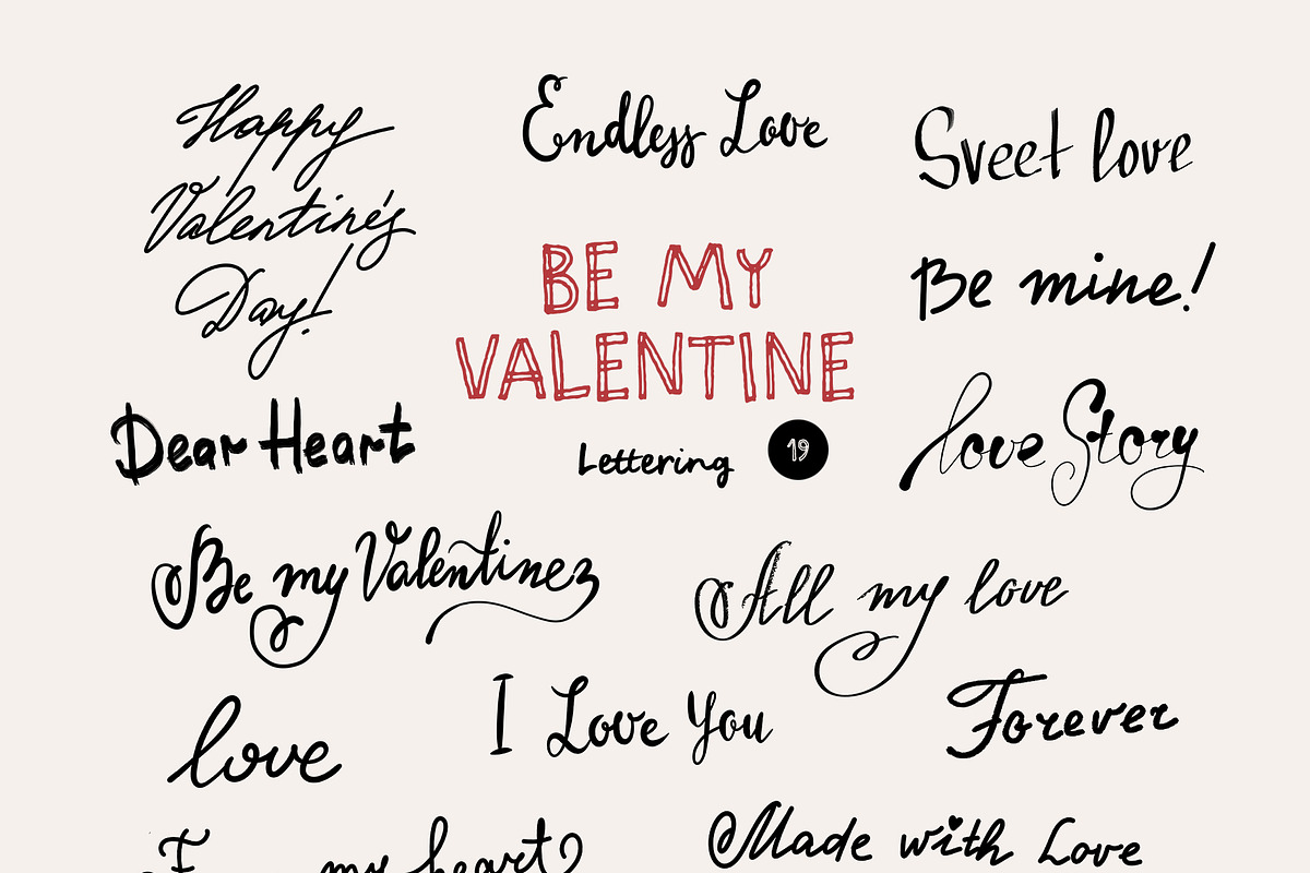 BE MY VALENTINE romantic line art, a Decorative Illustration by long summer (Photo 10 of 14)