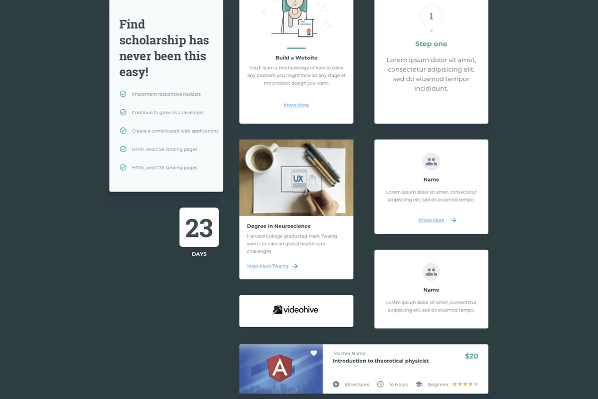 Education Multi-Purpose Template, a Landing Page Template by UI Design Resource (Photo 12 of 16)