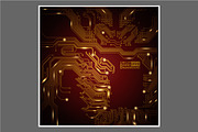 -50% Circuit boards backgrounds set, a Background Graphic by frost_newt (Thumbnail 3 of 11)